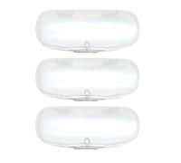 ZARSIO 3 fundas rígidas para gafas, de plástico esmerilado, translúcido, con cierre magnético, Whitex3, 均码