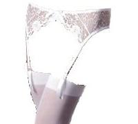 zarter Liguero de encaje Medias y color blanco - Talla S/M