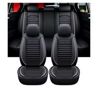 ZARUXCHA Coche Fundas Asientos para Ford Ranger Ranger Raptor 2001-2024, Cuero Coche Fundas Asientos Impermeables Transpirable Coches Interior Accesorios, 5 Plazas(Black White)