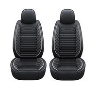 ZARUXCHA Coche Fundas Asientos para Opel Astra 2009-2023 2024 2025, Cuero Coche Fundas Asientos Impermeables Transpirable Coches Interior Accesorios, 5 Plazas(Black White)