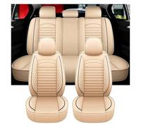 ZARUXCHA Coche Fundas Asientos para Renault Clio V Life/Zen/Intens/R.S. Line 2019-2023, Cuero Coche Fundas Asientos Impermeables Transpirable Coches Interior Accesorios, 5 Plazas(Beige)
