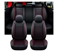 ZARUXCHA Coche Fundas Asientos para VW Polo GTI 2012-2024, Cuero Coche Fundas Asientos Impermeables Transpirable Coches Interior Accesorios, 5 Plazas(Black Red)