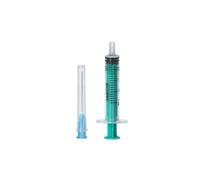 Zarys - Jeringa de uso único de 3 partes luer con aguja estéril - 2 ml - Caja de 100