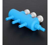 ZASCHMOY 2 Divisores de Aire para Pecera, Azul y Blanco, Adaptador de Bomba de Oxígeno para Acuario, Compatible con 4 Mm, Fácil de Usar, Distribuidor de Tubería de Aire Duradero para una Salud (Un