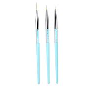 ZASCHMOY 3 Bolígrafos Delineadores para Decoración de Uñas, Juego de Pinceles de Puntos de 7mm, 11mm y 15mm para Pintura en Gel, con de Diamantes de Imitación (BLUE)