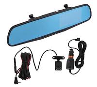 ZASCHMOY 4.3in 1080P Mirror Dash CAM Cámara de Espejo Retrovisor Grabadora de Conducción Dual con Monitor de Estacionamiento, Grabación en Bucle y Cámara de Respaldo Resistente a la Intemperie