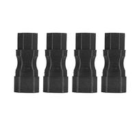 ZASCHMOY Adaptador de Corriente IEC320 C14 A IEC320 C15 - Paquete de 4 Conectores de PVC Duraderos para Computadora Portátil, Servidor PDU y Sistemas UPS - Capacidad de 2500 W, 10 A 250 V, Plug and