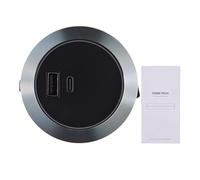 ZASCHMOY Adaptador de Pista, Adaptador de Enchufe USB y Tipo C con Luz LED Azul, para Smartphones, Tabletas y Dispositivos USB C (SP5)