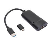 ZASCHMOY Adaptador USB3.0 a 2K, Salida de Audio de Alta Velocidad y Entrada de Micrófono, Pantalla Dual para Productividad Mejorada