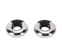 ZASCHMOY Almohadillas de Refrigeración para Máscara de Ojos de Acero Inoxidable, Reutilizables, Irrompibles, 304, para Uso Doméstico, Color Negro, 1 par