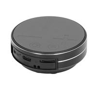 ZASCHMOY Altavoz de Conducción ósea Mini Reproductor de Música Portátil a Prueba de agua: Verdadero Sonido Estéreo, Compatibilidad con Bluetooth/AUX, Diseño de Aleación de Aluminio para Uso en (BLACK)