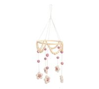 Zaschmoy Baby Mobile, Colgante Baby Mobile, Cuentas de Madera Bolas de Fieltro Suave Decoración de la Guardería Patrón de Patrón, Colgante de Campana de Cama para Recién Nacidos