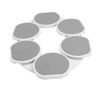 ZASCHMOY Bandeja Giratoria Expandible de 6 Piezas, Diseño de Riel Deslizante de 360 Grados con Superficie Antideslizante Resistente Al Calor, para Cenas Familiares y Servicio en