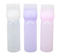 ZASCHMOY Botella Aplicadora de Tinte para el Cabello de 3 Uds, Herramienta de Peinado con Peine de Raíz con Escala, para Tinte para el Cabello, Acondicionador Permanente, champú, Aceite