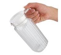 ZASCHMOY Botella de Jugo Acrílica de 1800 Ml - Jarra de Bebida Transparente de Gran Capacidad con Tapa para Uso Doméstico y de Bar (800ML)