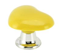 ZASCHMOY Botón del Tanque del Inodoro en Forma de Corazón - Botón Pulsador del Inodoro que No Daña las Uñas para una Fácil Descarga - Elegante Accesorio de Baño - Fácil Instalación, Plástico (YELLOW)