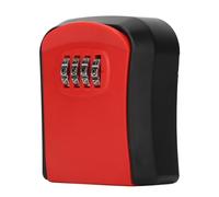 ZASCHMOY Caja de Cerradura con Combinación Montada en la Pared Caja de Almacenamiento de Llaves Impermeable de 4 Dígitos ABS con 10,000 Combinaciones, Perfecta para el Hogar, el Garaje y los (rojo)