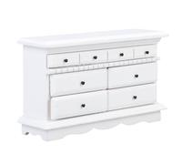 ZASCHMOY Cajonera para Casa de Muñecas 1/12: Elegante Cofre en Miniatura de Madera para Escenas de Casa de Muñecas, Construcción de Madera de Abedul de Primera Calidad, Ideal para Decoración del