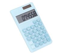 ZASCHMOY Calculadora Portátil de Doble Potencia con Energía Solar de 8 Dígitos con Pantalla Grande y Fácil de Leer y Teclas Altamente Sensibles, Adecuada para Uso en la Oficina/hogar/Escuela. (Blue)