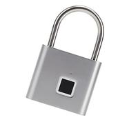 ZASCHMOY Candado de Huella Digital 0.5S Interfaz USB de Desbloqueo Rápido Diseño Impermeable para Maletas y Equipaje, Almacena 10 Huellas Dactilares con Luz LED, Perfecto para Gimnasio y Viajes