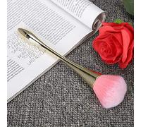 ZASCHMOY Cepillo de Polvo de Uñas Versátil para la Manicura - Quitamena de Polvo de Gran Tamaño de Gran Tamaño con de Oro - Herramienta de Arte de Uñas Ideal para Uso Profesional y Personal (GOLD)