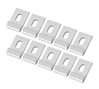 ZASCHMOY Clips Base Duraderos de Invernadero: 10 Piezas de Ganchos Base de Aluminio con Accesorios Resistentes a la Corrosión para Instalación Segura - Suministros de Invernadero Plateado (Silver)