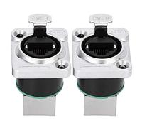 ZASCHMOY Conector en ángulo RJ45, Material Aislante Ignífugo, Enchufe de Aviación, 8 Núcleos, Reemplazo Duradero y Preciso, 2 uds.