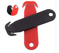 ZASCHMOY Cortadores de Cajas de Metal para Abridor de Paquetes - Cortador Utilitario de Seguridad de Acero Inoxidable para Uso Doméstico y de Oficina - Duradero y Liviano de 4,7 Pulgadas (rojo)