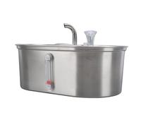 ZASCHMOY Dispensador de Fuente de Agua de Gato Automático Silencioso con Tazón de Alimentos 3L Ciclo de Acero Inoxidable Fuente de Agua para Mascotas para Hidratación en el Hogar