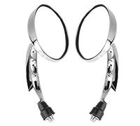 ZASCHMOY Espejo Retrovisor Redondo Modificado para Motocicleta, Espejos Laterales Cromados para la Mayoría de Motocicletas y Scooters, 2 uds.