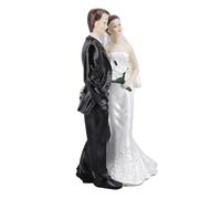 ZASCHMOY Estatua Romántica de Novios | Exquisito Topper de Pastel de Bodas | Escultura de Pareja Moderna de Larga Duración para Decoraciones Memorables y Uso Versátil