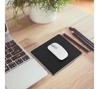 ZASCHMOY Estera de Almohadilla de Ratón de Juego de Aluminio con Control Preciso de Doble Cara para PC y Computadora Portátil-Mousepad de Metal Negro para Láser y Ratón óptico (Black)