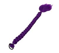 ZASCHMOY Extensión de Cabello Trenzado, Trenzas Sintéticas Moradas con Bandas Elásticas para un Peinado Fácil, Combinación Perfecta para Uso Diario y Ocasiones Festivas