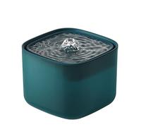 ZASCHMOY Fuente de Agua de Gato 3L con Motor USB-Dispensador de Agua de Mascotas Automático Inteligente para Gatos y Perros con Bomba Ultra-quemada y Multifiltración (Green)