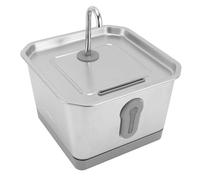 ZASCHMOY Fuente de Agua de Mascotas de Acero Inoxidable de Detección Inteligente con Filtro de Carbono Activado, Dispensador de Agua Automática de Gato Automático de 3.5L, Tazón Eficiente de Perros