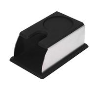 ZASCHMOY Herramienta de Soporte para Manipulación de café de Acero Inoxidable y Silicona, Portátil y Fácil de Limpiar para Baristas Domésticos (BLACK)