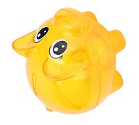 ZASCHMOY Hucha de Plástico Transparente - Caja de Ahorro de Dinero Duradera y Resistente a Roturas para Niños - Lindo Diseño de Cerdo de Dibujos Animados con Tapa - Herramienta de Ahorro Educativa