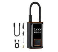ZASCHMOY Inflador de Neumáticos Portátil, Bomba de Compresor de Aire Inalámbrica con Pantalla Digital 150PSI 4 Modos para Coche Motocicleta Bicicleta Bola, Carga Inversa USB, a Prueba de (Orange)