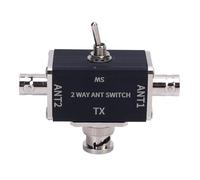 ZASCHMOY Interruptor Coaxial de Antena CB Ham de 2 Vías, Conector BNC de 100W para Radio Ham CB HF VHF UHF de 1-30MHz, Chapado en Oro