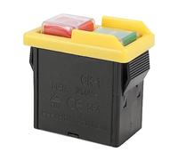ZASCHMOY Interruptor de Parada de Emergencia Universal CK1 de 250 V sin Liberación de Voltaje para Rectificadoras, Máquinas Metalúrgicas para Trabajar la Madera, Negro, 50x50x30mm
