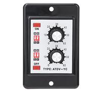 ZASCHMOY Interruptor de Tiempo de Control de Perilla de relé de Temporizador Doble - Temporizador de Retardo Ajustable 6S-60M para Proyectos de Automatización (DC24V)