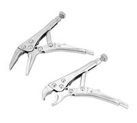 ZASCHMOY Juego de 2 Alicates de Bloqueo con Boca de Tierra, Abrazaderas de Acero de Alto Carbono con Ajustable, Herramientas Manuales Duraderas y Ergonómicas para una Sujeción Segura