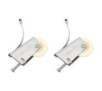 ZASCHMOY Juego de 2 Poleas Enrollables para Puerta Corredera de Acero Inoxidable, Rueda de Leva con Núcleo de Cobre Resistente Al Agua con Funcionamiento Suave para Gabinetes, Cocinas y Baños (rueda