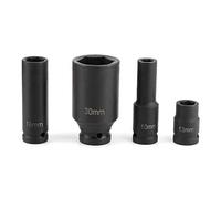 ZASCHMOY Juego de Fundas de Casquillo de Punta Hexagonal de 35 Piezas, Impacto Profundo Métrico para Trinquete de Accionamiento de 1/2 Pulgadas, Herramienta de Trabajo con Punta de 6 Puntos con