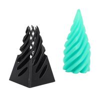 ZASCHMOY Juguete de Cono Espiral de Ilusión Visual única para Alivio de Ansiedad y Decoración Impresa en 3D Imposible Pyramid Passthrough Black Black (Verde Negro)