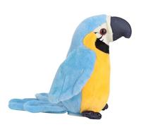 ZASCHMOY Juguete de Loro de Peluche Que Habla Eléctrico Lindo de Dibujos Animados: Aprende a Hablar, Sacudir la Cabeza, Cantar, Juguete Educativo Colorido para Niños (Blue)