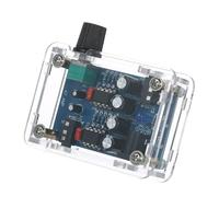 ZASCHMOY Kit de Amplificador de Auriculares NE5532, Amplificador de Audio de Alta Fidelidad con Carcasa Transparente y Perilla de Volumen, para Fuente de Alimentación DC9V 18V