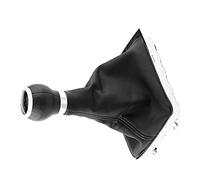 ZASCHMOY Kit de Arranque de la Perilla del de Velocidad de 5 Velocidades | Borde Cromado con Tapa Negra | Pandilla de Plástico de y Polaina de Cuero Sintético | Se Adapta a B6 2006-2010