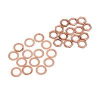 ZASCHMOY Kit de Lavadora de Tuerca de Guitarra Esencial con Sujetadores Hembra de Rosca M9 para Conexiones de Toma de Gato Segura de bajo de Guitarra de Guitarra - Metal Duradero de Cobre Rojo