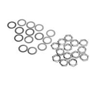 ZASCHMOY Kit de Lavadora de Tuerca de Guitarra Esencial con Sujetadores Hembra de Rosca M9 para Conexiones de Toma de Gato Segura de bajo de Guitarra de Guitarra - Metal Duradero de Cobre Rojo